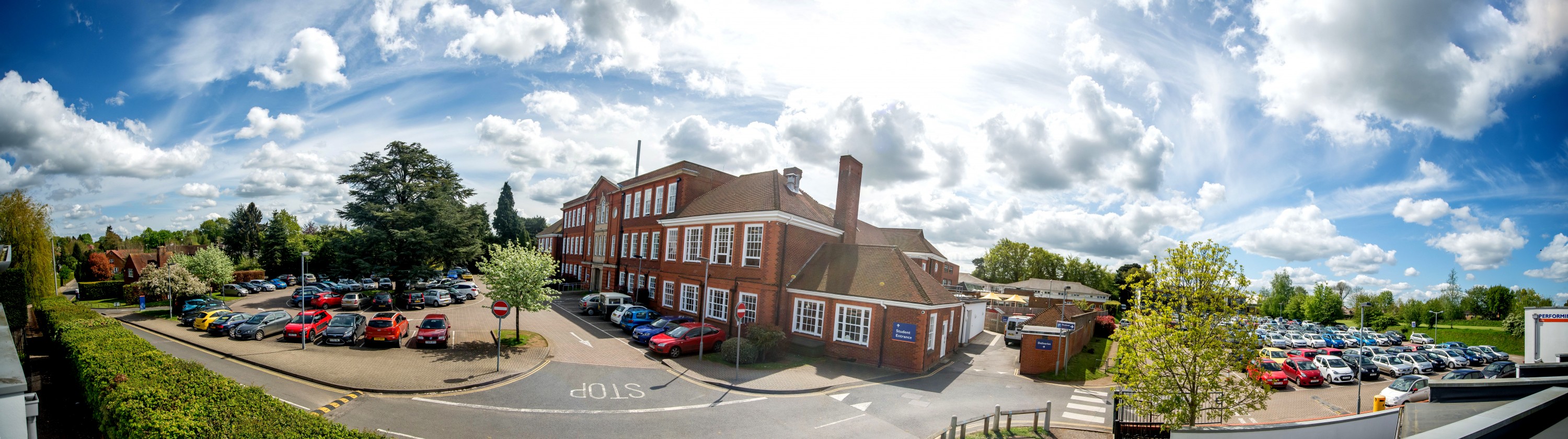 Godalming College main building from the PAC roof